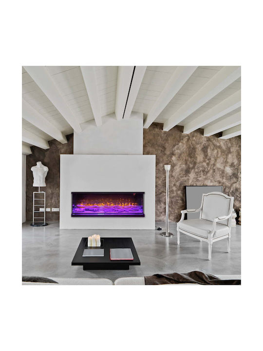 ElectricSun Wall Mounted Electric Fireplace 10W 153x50cm Black