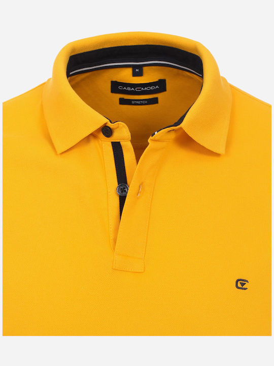 Casa Moda Men's Short Sleeve Blouse Polo Yellow