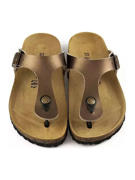 Γυναικεία Σανδάλια Flatforms Χρυσά