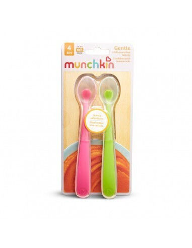 Munchkin Baby Set with Spoons Gentle made of Silicone Multicolored 2pcs