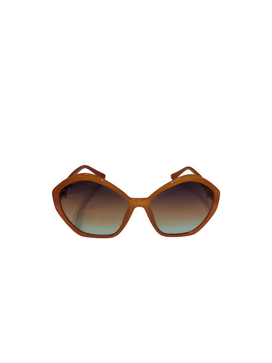 Guess Women's Sunglasses with Brown Plastic Frame and Brown Gradient Lens XT26541