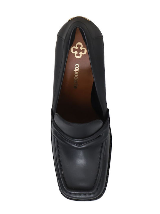 Leder Pumps Schwarz