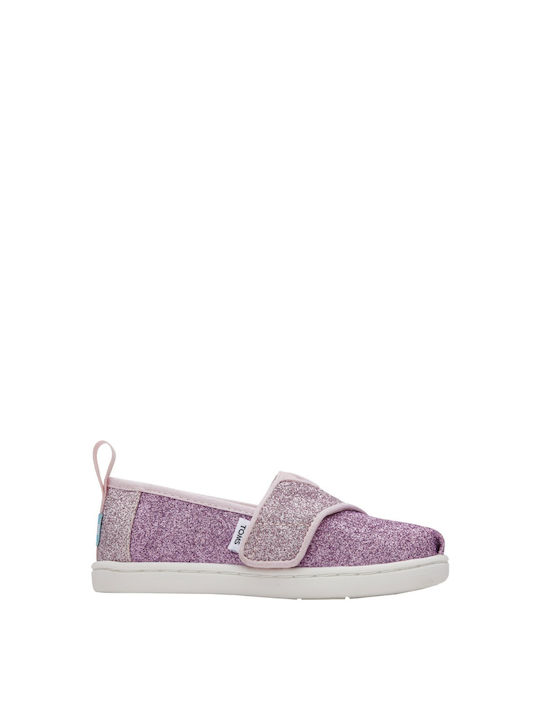 Toms Kids Espradrilles with Hoop & Loop Closure Purple