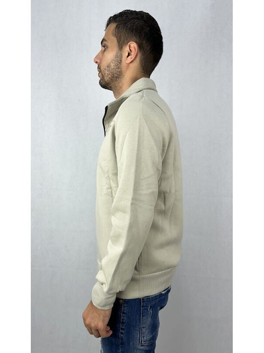 Paco & Co Herren Sweatshirt Jacke Beige