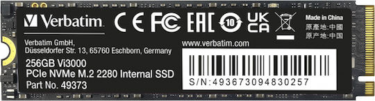 Verbatim Vi3000 SSD 256GB τύπου M.2 με σύνδεση PCI Express 3.0 49373
