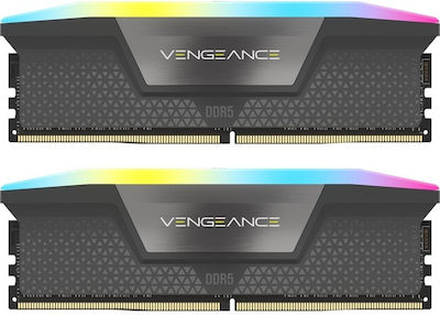 Corsair Vengeance RGB XMP 48GB DDR5 RAM with 2 Modules (2x24GB) and 6400 Speed for Desktop