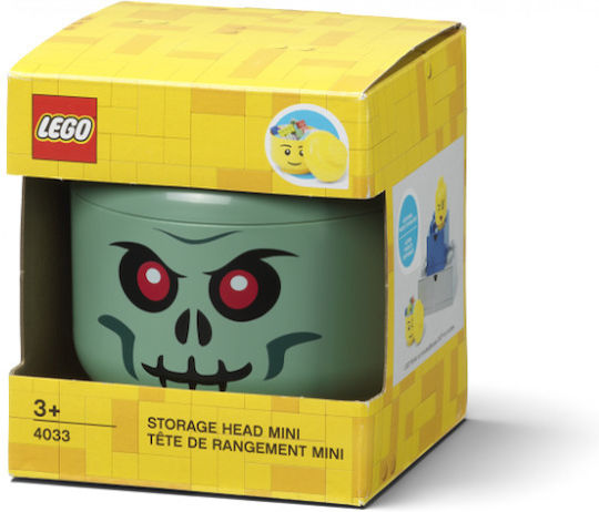 LEGO Παιδικό Κουτί Αποθήκευσης από Πλαστικό Mini Skeleton Πράσινο 10.2x12x10.2cm