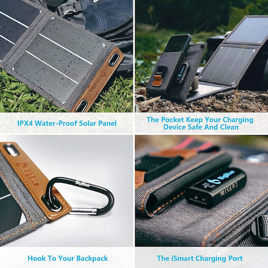 Bigblue Îndoit Încărcător solar Portable Devices 14W cu conexiune USB (1000-41890036)