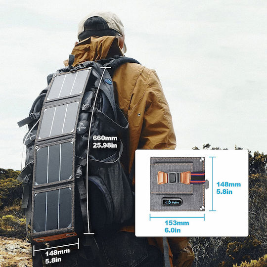 Bigblue Îndoit Încărcător solar Portable Devices 14W cu conexiune USB (1000-41890036)
