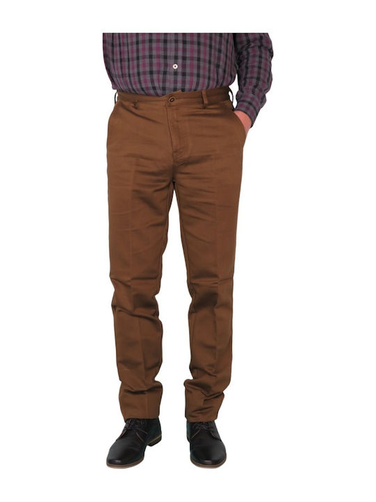 New York Tailors Men's Trousers Chino Brown