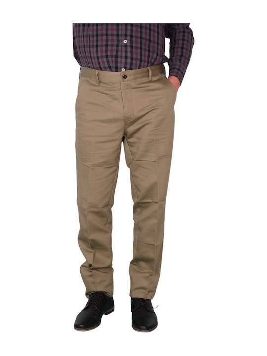 New York Tailors Men's Trousers Chino Khaki