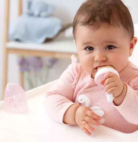 Kiokids Feeder Pink Lovely Bunny Made of Silicone for 6+ Months