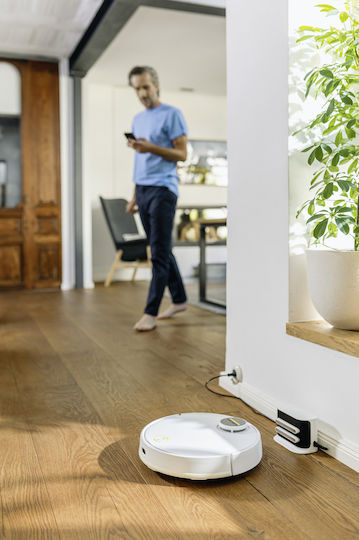 Karcher RCV 3 Robot Vacuum Cleaner with Laser Mapping & Suction Power 2500Pa White