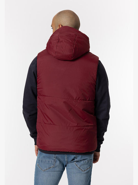 Sleeveless Jacket Bordeaux/Blue