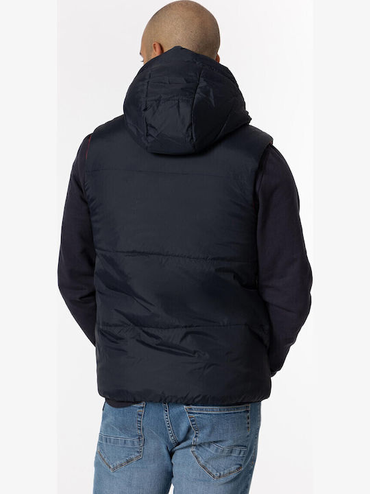 Sleeveless Jacket Bordeaux/Blue