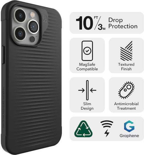 Zagg Snap Back Cover Πλαστικό Μαύρο (iPhone 15 Pro Max)