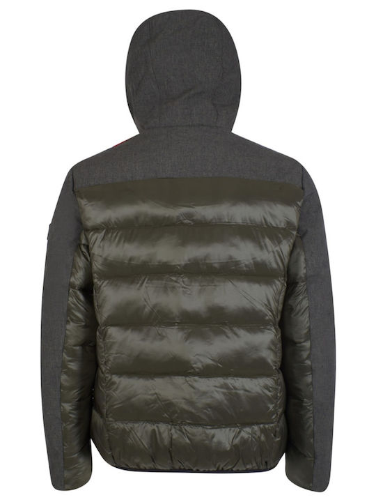 Yes Zee Herren Winter Jacke Lässig Oil Green