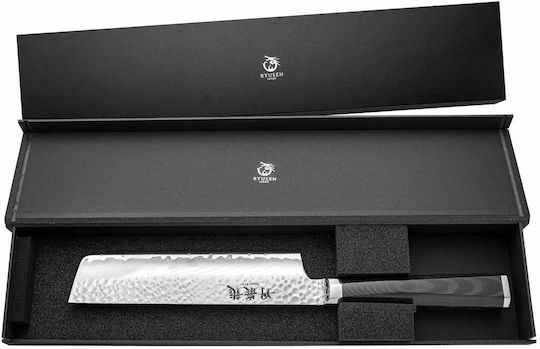 Ryusen Micarta Tangan Ryu Cuțit Nakiri din Oțel Damasc 16cm