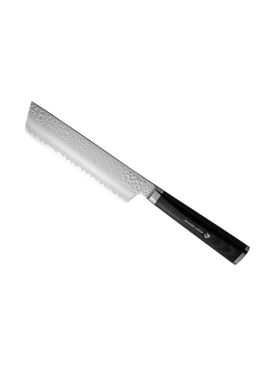 Ryusen Micarta Tangan Ryu Нож Nakiri от Дамаска Стомана 16см
