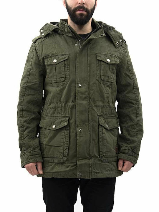 Explorer Herren Winter Jacke Parka Χακί