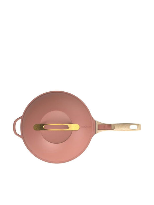 Cookut Fabulous Pan with Cap made of Aluminum with Non-Stick Coating Peony Pink 28cm