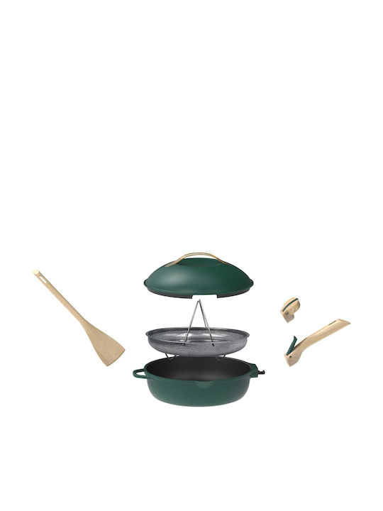 Cookut Fabulous Pan mit Deckel aus Aluminium mit Antihaftbeschichtung Canopy Green 28cm