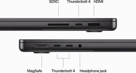 Apple MacBook Pro 14" (2023) 14.2" Retina Display 120Hz (M3-Pro 11-Core/18GB/512GB SSD) Space Black (US Keyboard)