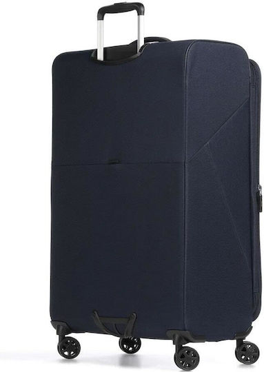 Samsonite Litebeam Spinner Large Travel Suitcase Fabric Midnight Blue with 4 Wheels