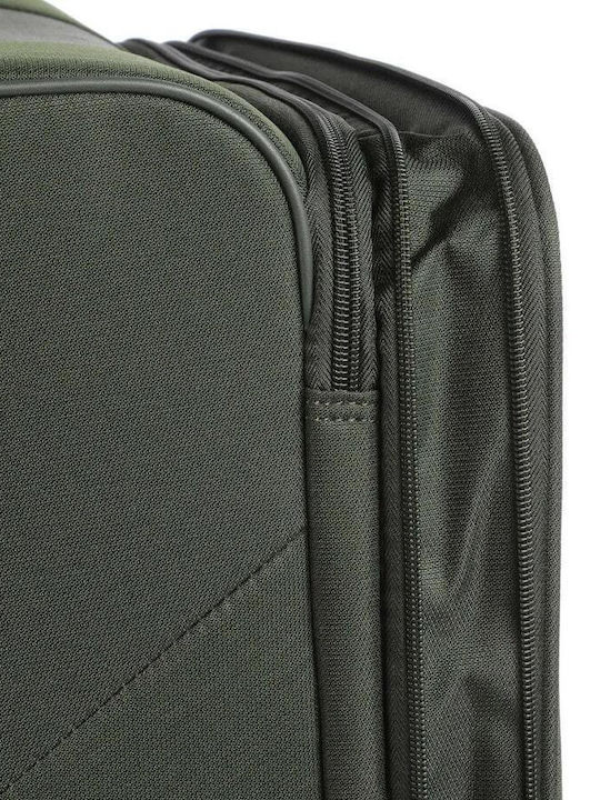 Samsonite Litebeam Large Fabric Green Suitcase With 4 Wheels Height 77cm
