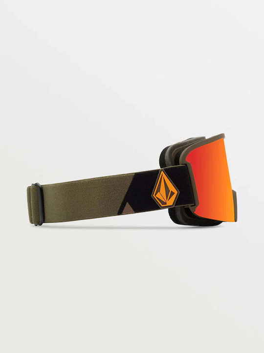 Volcom Ski & Snowboard Goggles Kids Black with Lens in Orange Color