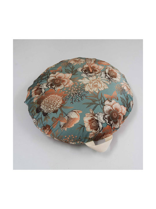 Decocraft Pernă De Podea Sparrowflower Din Catifea Turcoaz 65x65cm
