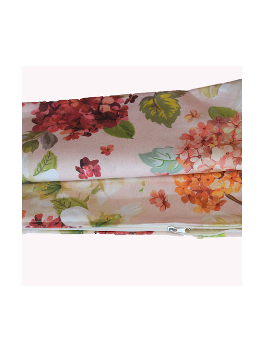 Decocraft Decocraft Dekorativer Kissenbezug Floral Rosa 45x45cm