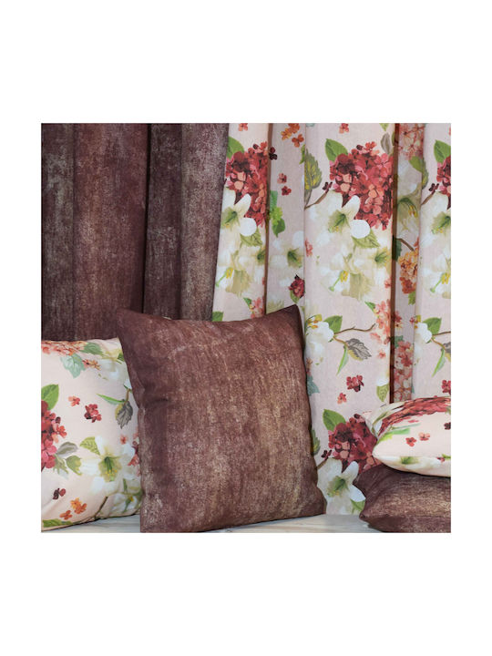 Decocraft Decocraft Dekorativer Kissenbezug Floral Rosa 45x45cm