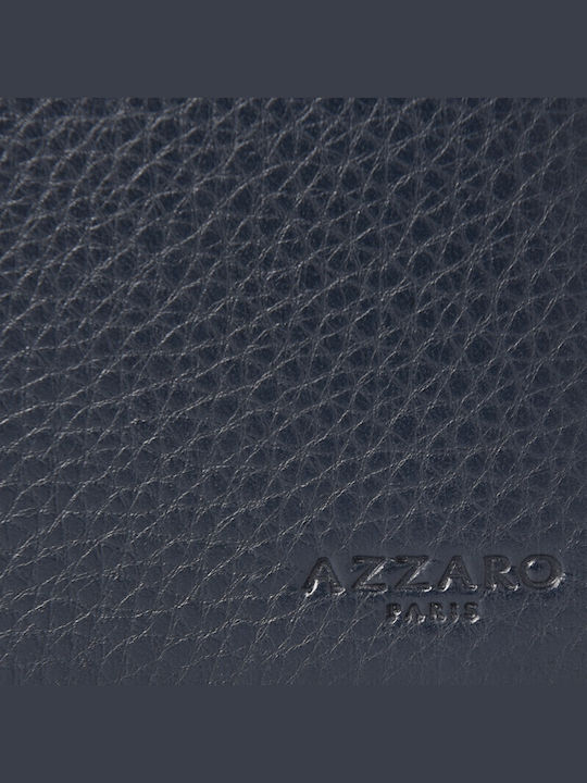 Leather Men's Wallet Cards with RFID Blue