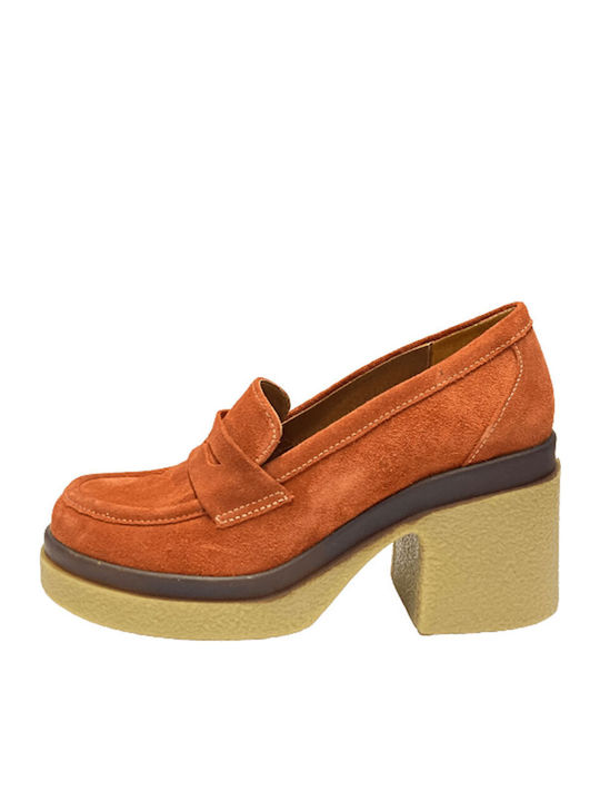 Suede Γόβες Πορτοκαλί