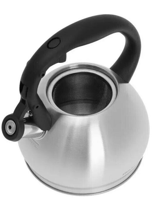 KING Hoff Τσαγιέρα με Φίλτρο Ανοξείδωτη Ασημί 1200ml