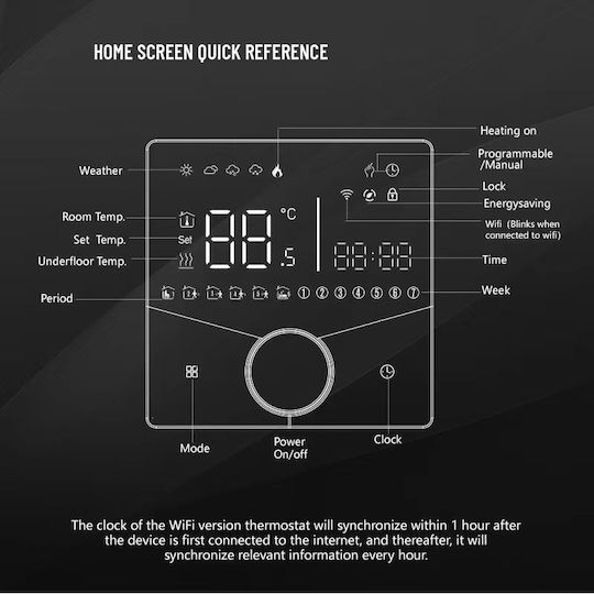Smart Digital Thermostat with Wi-Fi