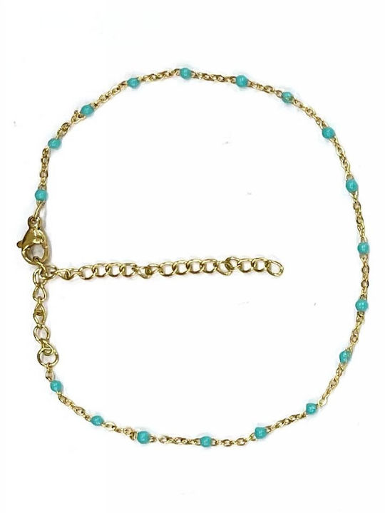 Tatu Moyo Bracelet Anklet Chain made of Steel Gold Plated