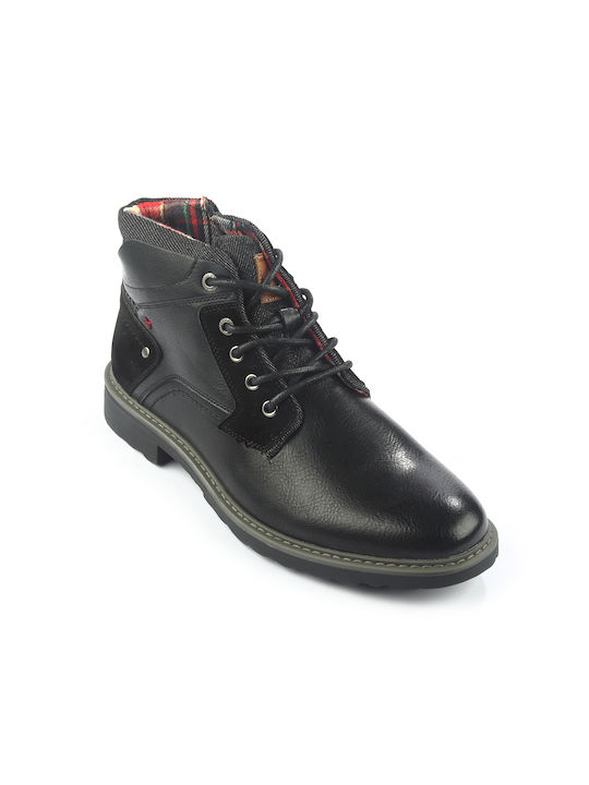 Fshoes Negru Ghete barbati