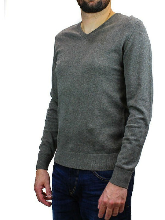 Tom Tailor Basic Men's Sweater with V-Neck Beige