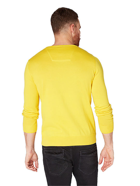 Tom Tailor Men's Long Sleeve Sweater Yellow