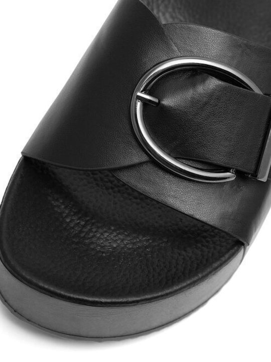 Damen Flache Sandalen in Schwarz Farbe