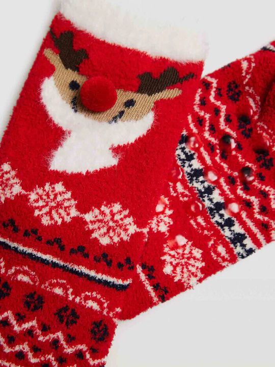 Ysabel Mora Non-slip Kids' Long Socks red
