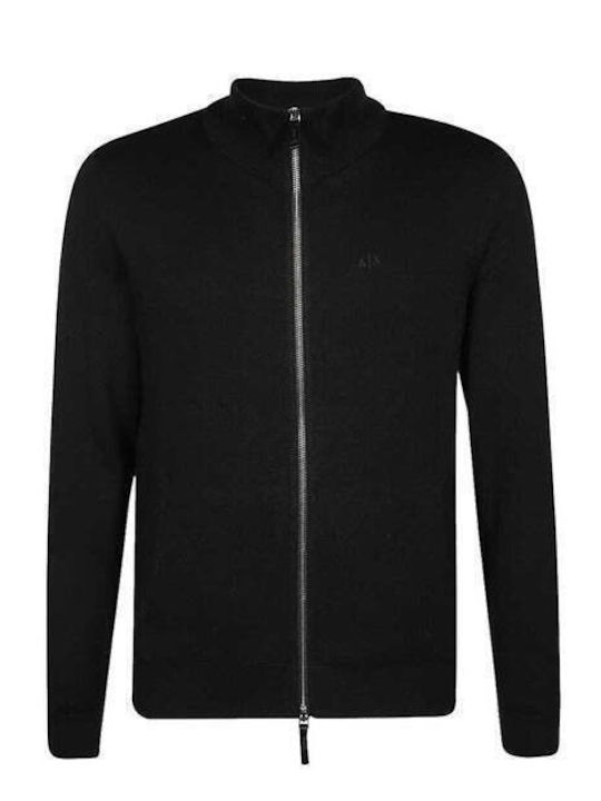 Armani Exchange Men's Cardigan with Zipper Black