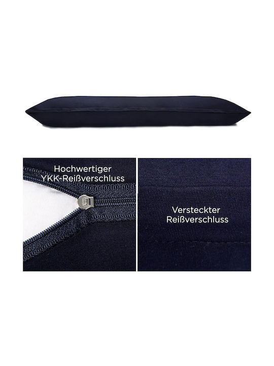 Livessa Față de pernă Dhlf din 100% Bumbac Navy Blue 2buc 50x50cm.