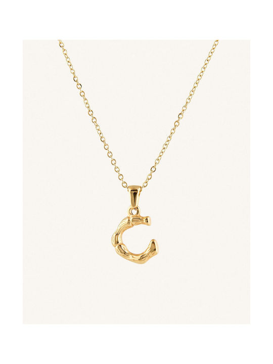 StanStefan Necklace Monogram from Gold Plated Steel