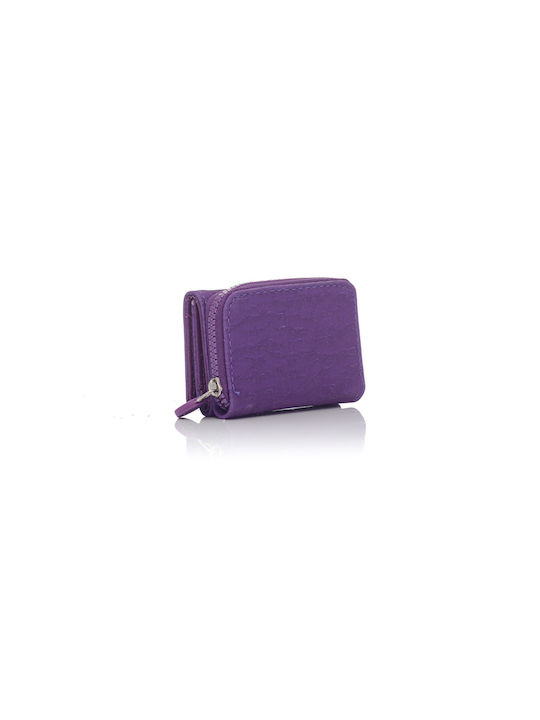 David Polo Small Fabric Women's Wallet Coins Purple