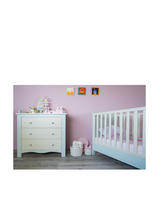 Santa Bebe Βρεφική Κούνια Rigel Λευκή για Στρώμα 70x140cm