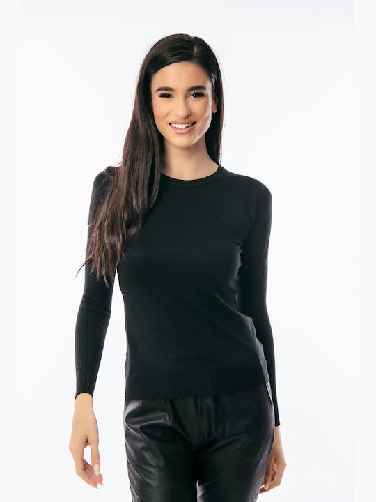 Dress Up Women's Long Sleeve Sweater Black