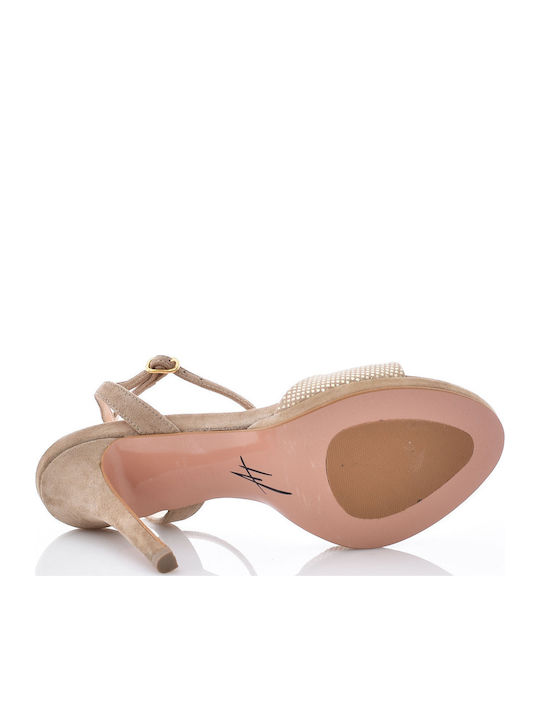 Leder Sandalen Beige